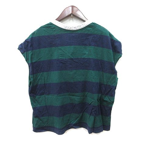 美品Spick＆Span ネイビー 長袖ラガーシャツ スピック&スパン Spick&Span ラガーシャツ カットソー フレンチ