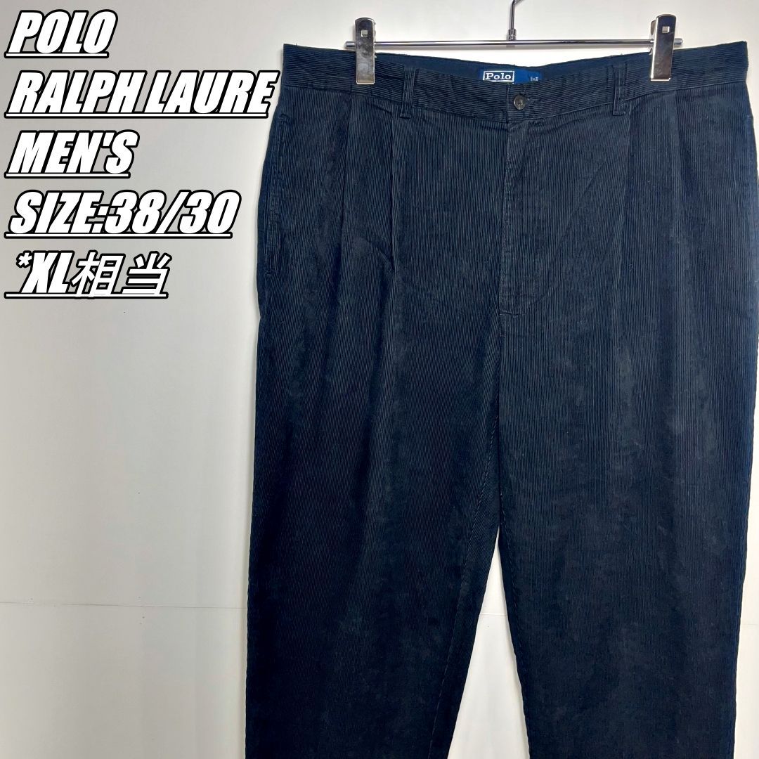 【US古着】POLO RALPH LAURENポロラルフローレンコーデュロイパンツメンズサイズ表記38/30XL相当ブラック