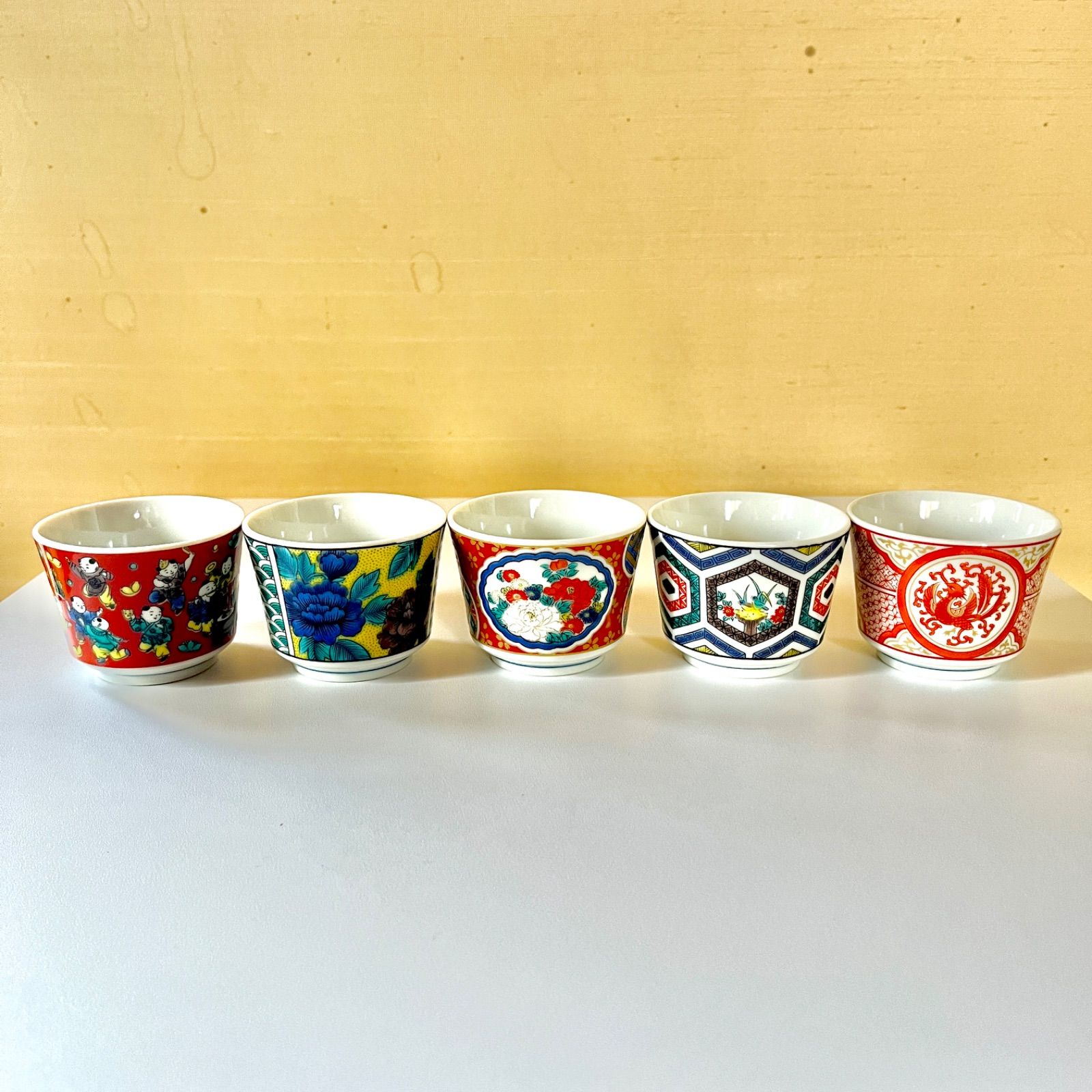 九谷焼 組盃 時代絵風 5客セット