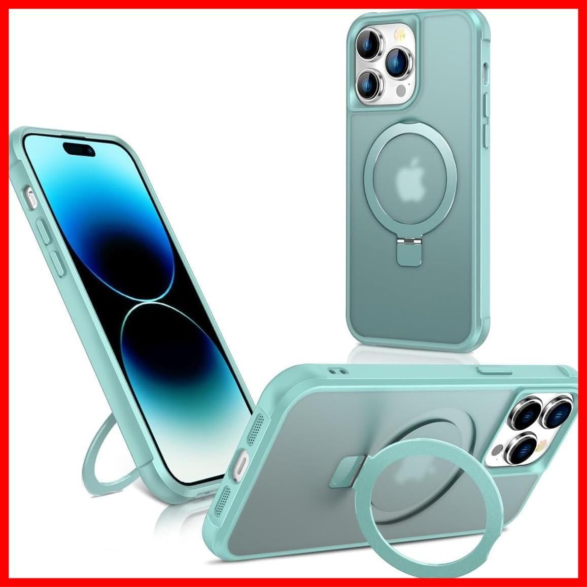 【早発】360スタンド  13  Mx/ 12  Mx ケース MgS対応 マグネット搭載 半透明 イフォン13プロマックス  12  mx スマホカバー 隠しリンク付き 360回転スタンド ストラップホール付き カメラ保護 カバー