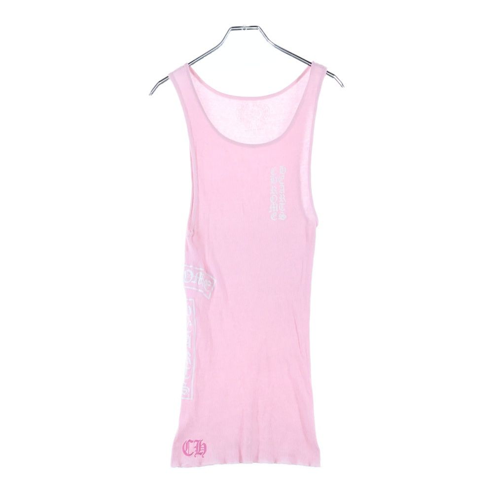 CHROME HEARTS クロムハーツ VERTICAL SIDE LOGO TANK TOP ヴァーティカル サイドロゴ タンクトップ ピンク