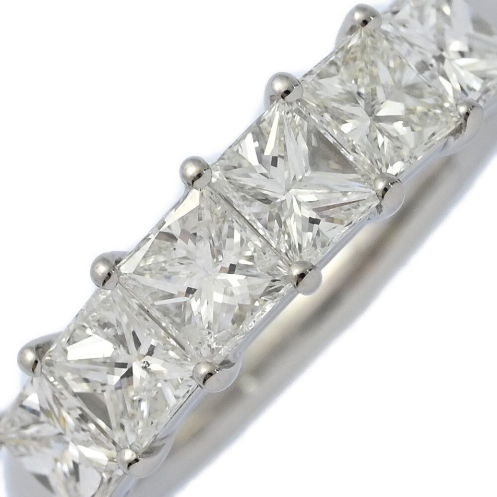 2.27ct|一文字 6P･レクランギュラー ダイヤモンド リング･指輪|Pt900-7.6g|16.5号| 56.5|プラチナ|プレゼント|記念日 ♀ S レディース 589713