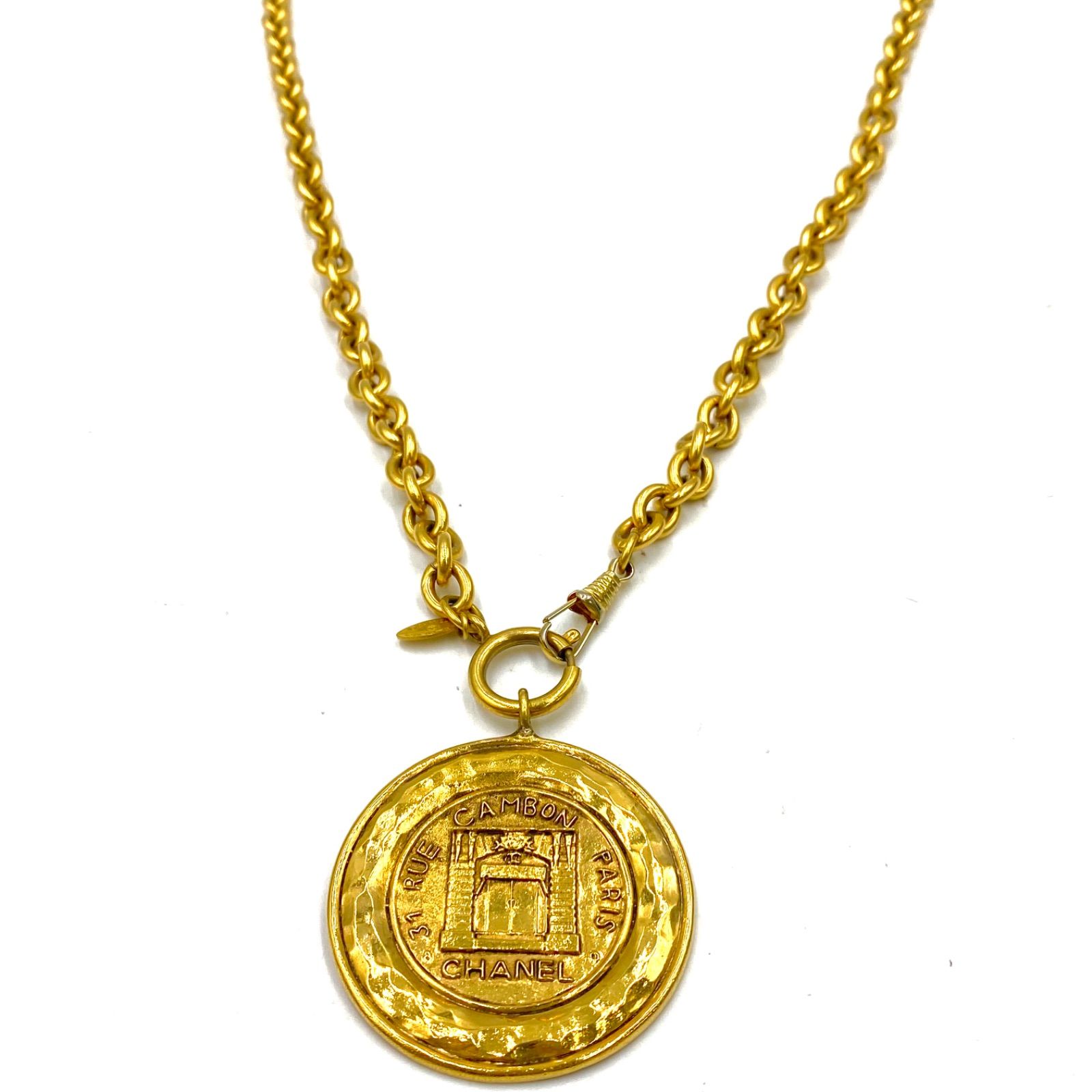 CHANEL シャネル ヴィンテージ ゴールドネックレス ココマーク カンボン