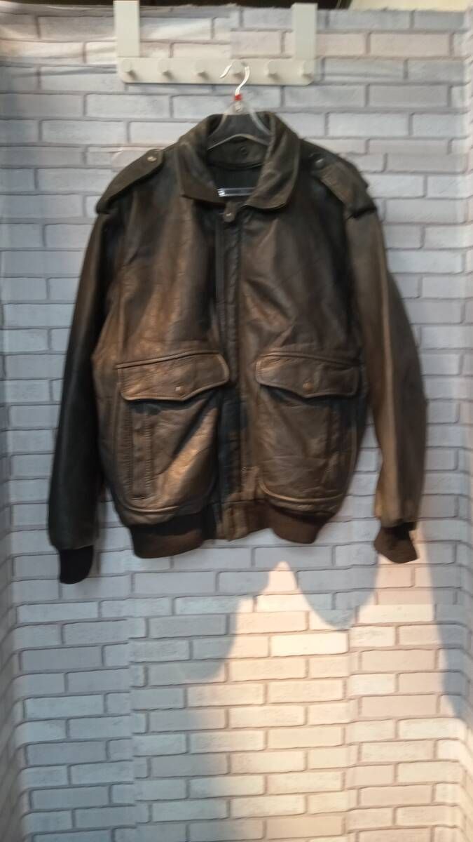 Konely cuir コネリーキール メンズ Мサイズ レザージャケット A-2 ブラック