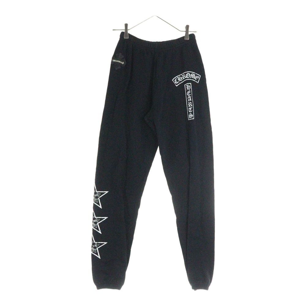 CHROME HEARTS クロムハーツ CH LETR STAR LOGO PANTS レザーロゴ スタープリント スウェットパンツ ブラック