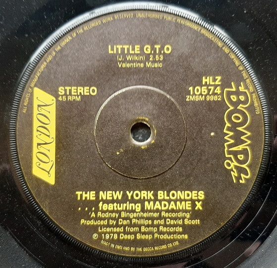 英7” New York Blondes . . ., Madame Little G.T.O HLZ10574