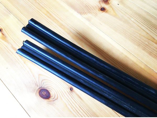 トレーラー用レール 2ｍ 黒 樹脂製 ロングサイズ＆2本セット *滑るレール *すべるレール *スリップレール
