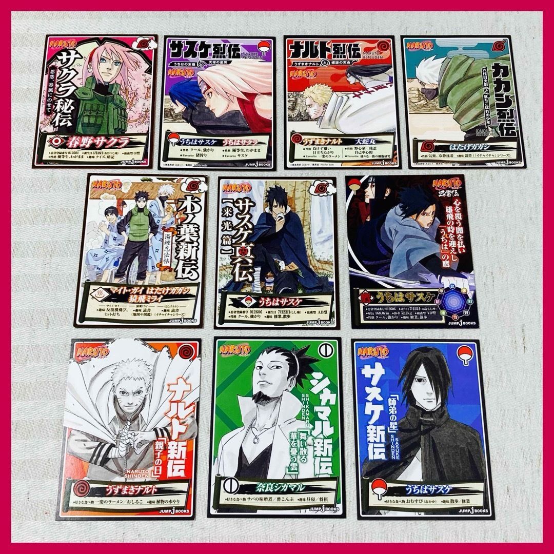 NARUTO 小説 サクラ秘伝 特典 カード 春野サクラ しおり 5枚 NARUTO 小説 サクラ秘伝 特典 カード 春野サクラ 付録 - メルカリ