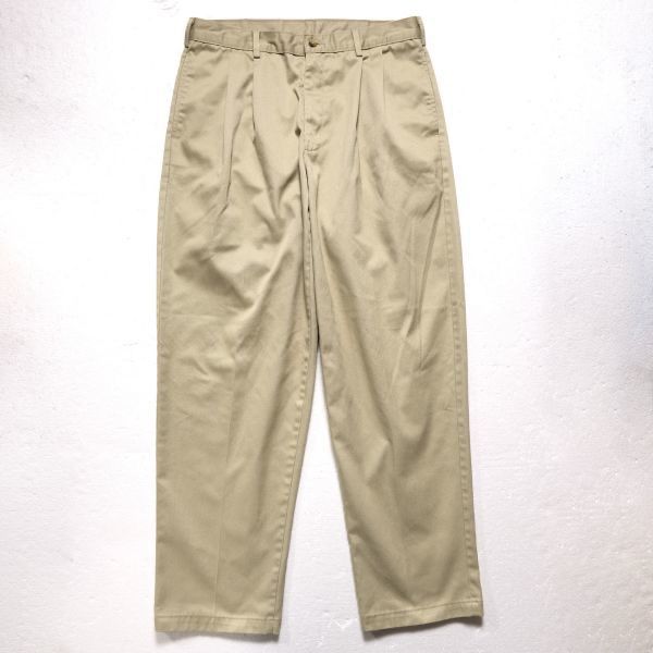 00s LLBean 2タック ピンクコットンチノパンツ ビンテージ USA リンクルフリー（形態安定）・ダブル・エル・チノ、クラシック