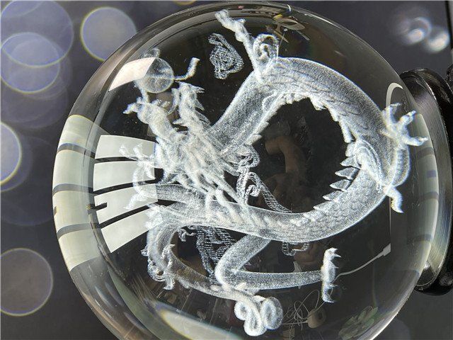 約：150mm超綺麗☆龍入りK9水晶丸玉B86B1/143B34C - メルカリ