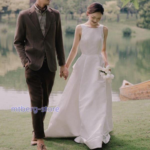 ウェディングドレス ウエディングドレス白 パーティー 花嫁ロングドレス 結婚式 トレーンライン 二次会 フォームドレス お呼ばWPおすすめ注目