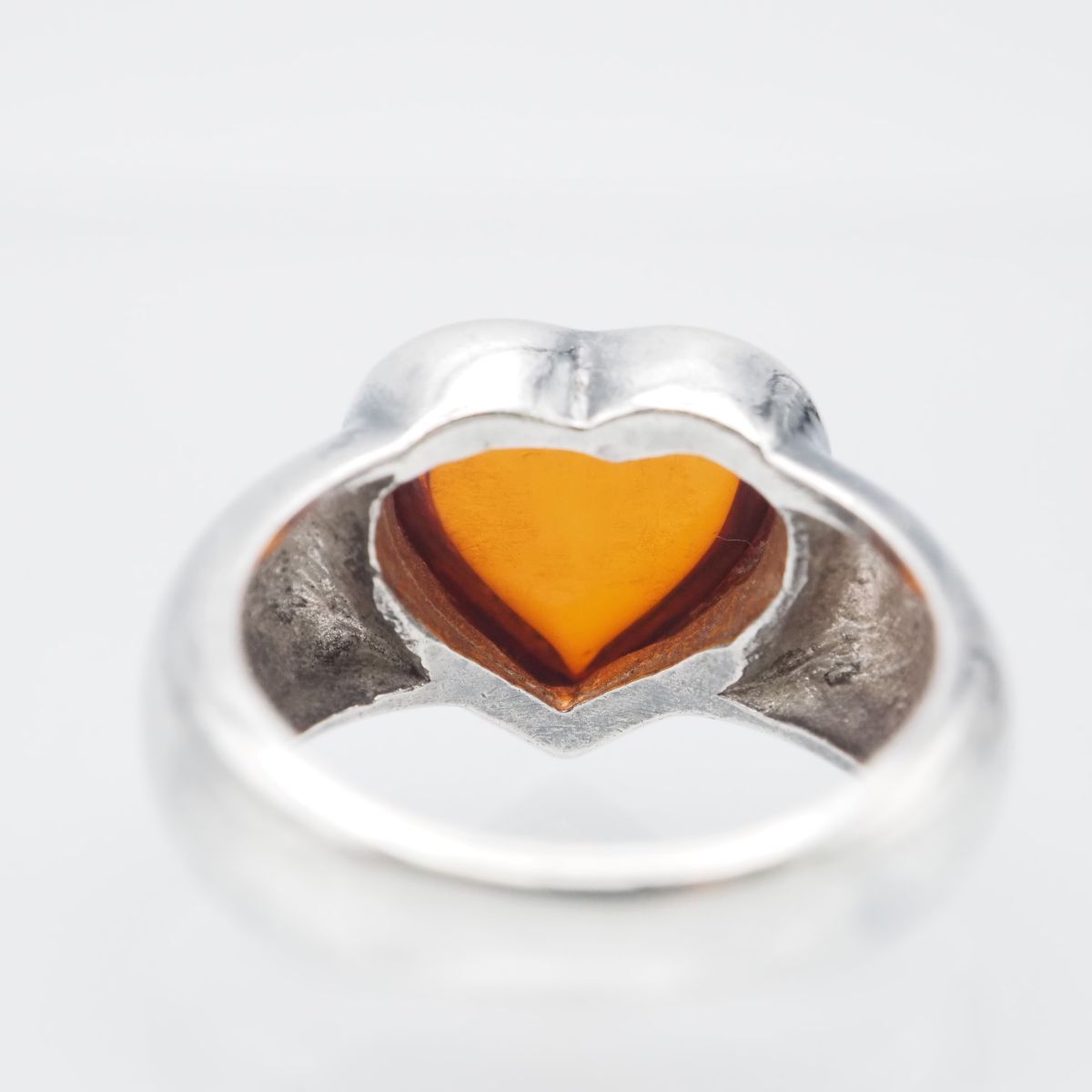 C564 カラーストーン 925刻印 リング ハート デザイン シルバー 指輪