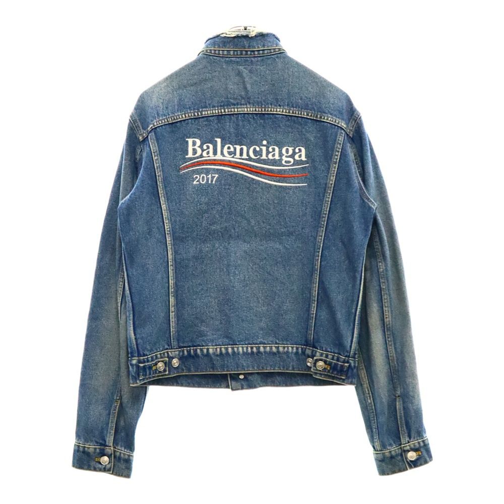 BALENCIAGA (バレンシアガ) 17AW Campaign Logo Denim Jacket BALENCIAGA (バレンシアガ) 17AW Campaign Logo Denim Jacket