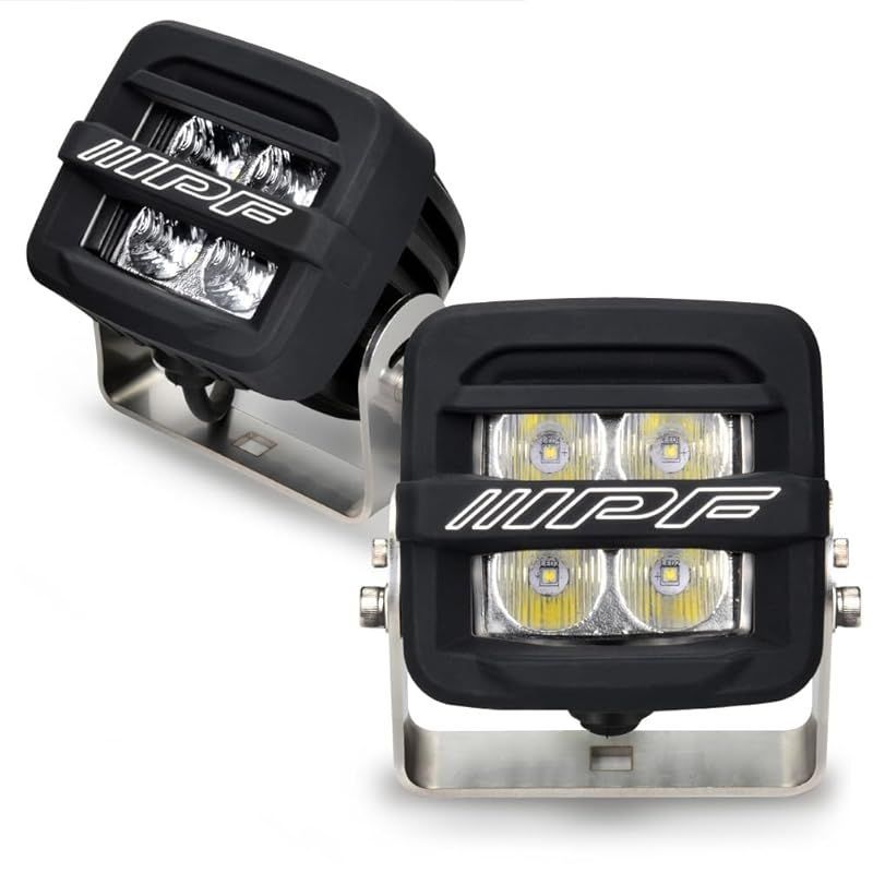 IPF フォグランプ LED 2インチ 角型 2200lm 27 000cd 6000K ホワイト 12V用 2個入 ドライビング配光 ダブルサイズ 軽量 コンパクト 防水 S-632