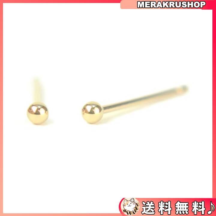 セカンドピアス 18金 軸太 K18PGピンクゴールド丸玉ピアス 2mm ピアス