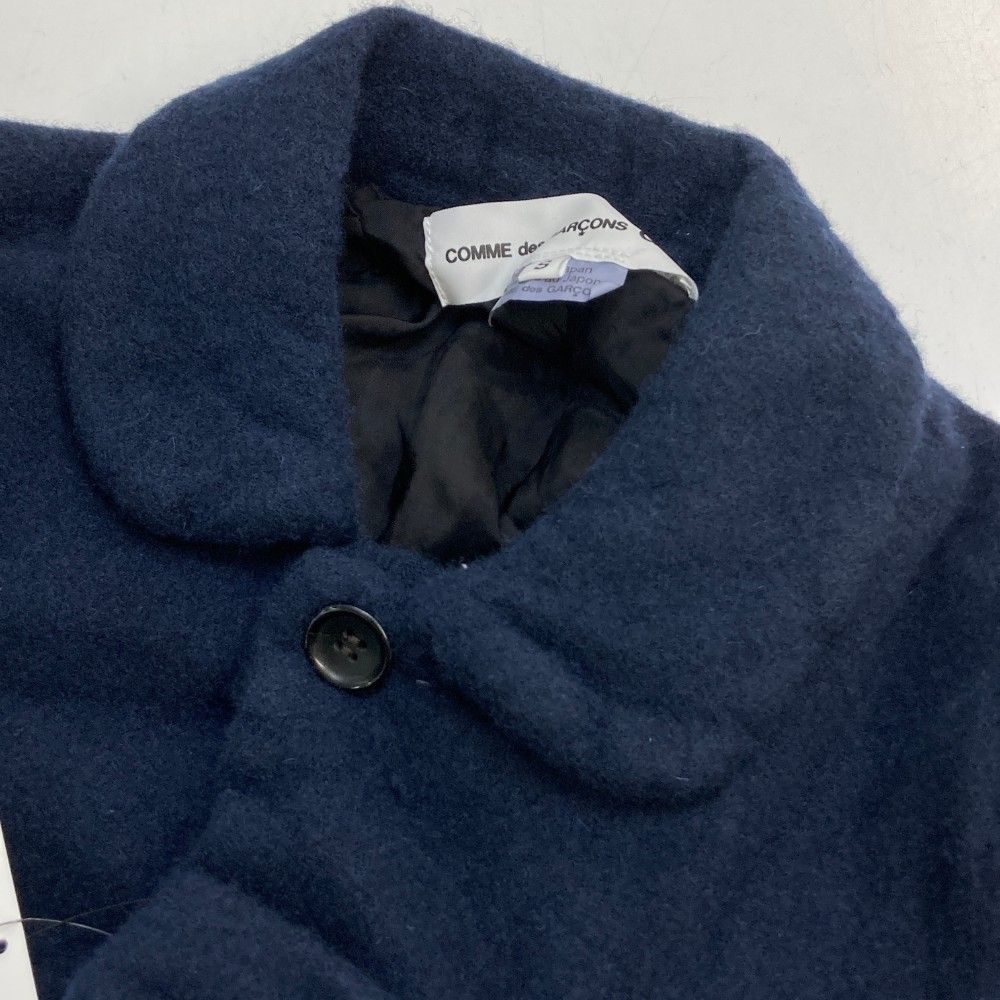 希少美品 コムデギャルソン リネンサテン切替ジャケット フリル ネイビー trim_fce_item654dab555439c.jpg