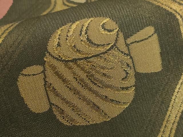 平和屋本店□極上 洛風林 工芸帯地 六通柄袋帯 宝尽くし 金