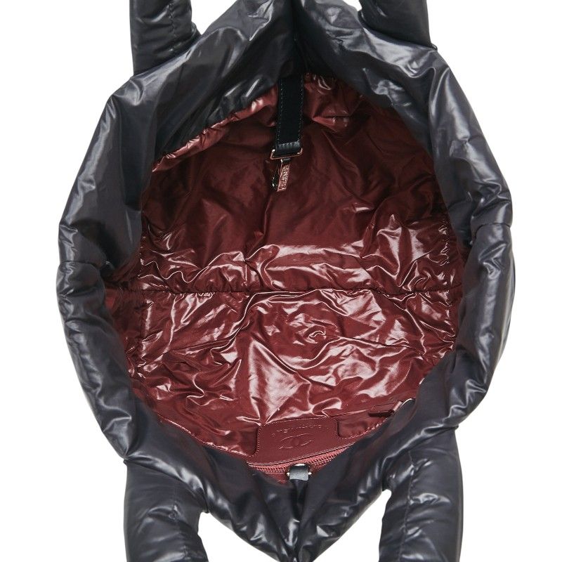 シャネル コココクーン ハンドバッグ トートバッグ ブラック ナイロン