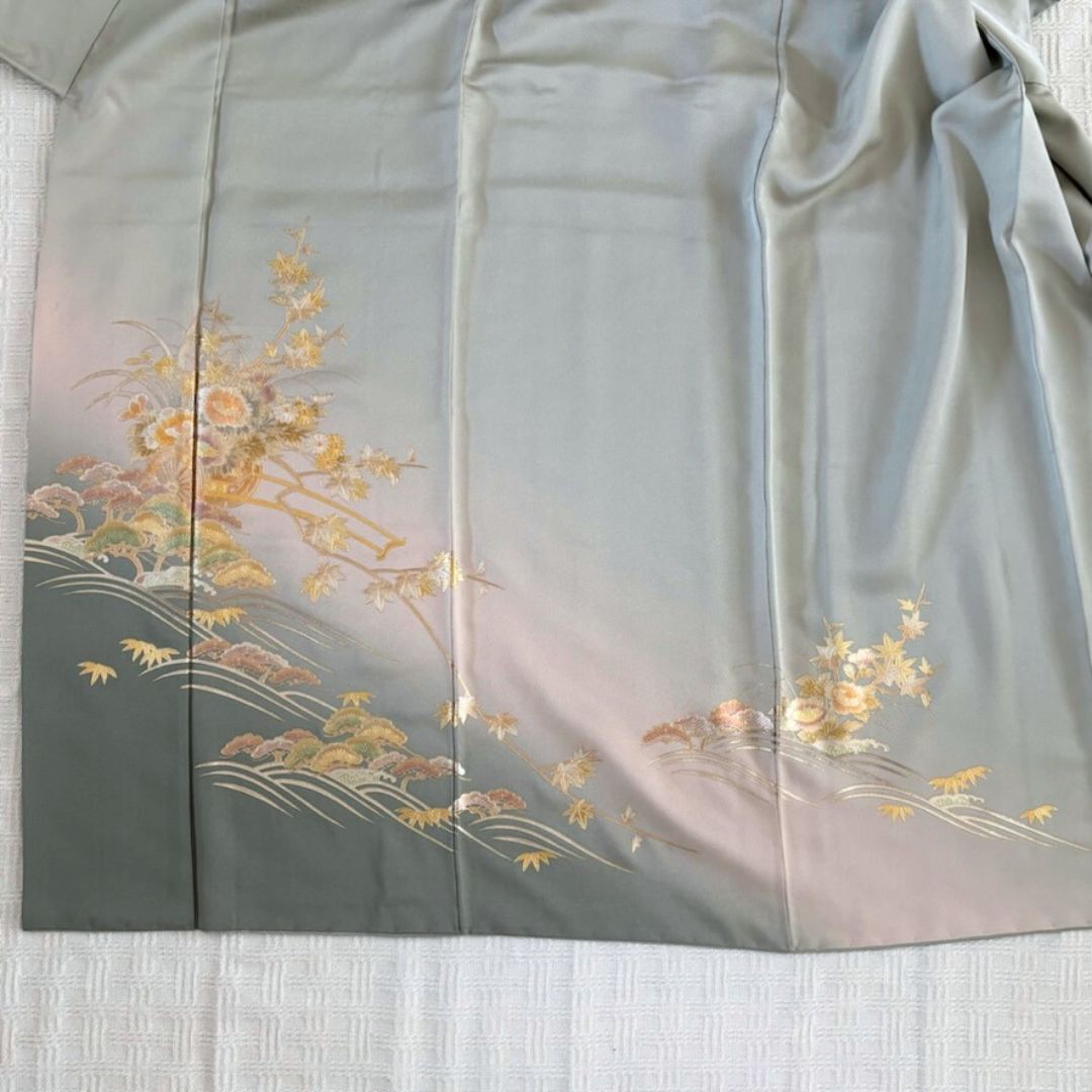 【未使用品】和田光正 落款入り 訪問着（身丈160cm／裄62.5cm） 未使用品】和田光正 落款入り 訪問着（身丈160cm／裄62.5cm