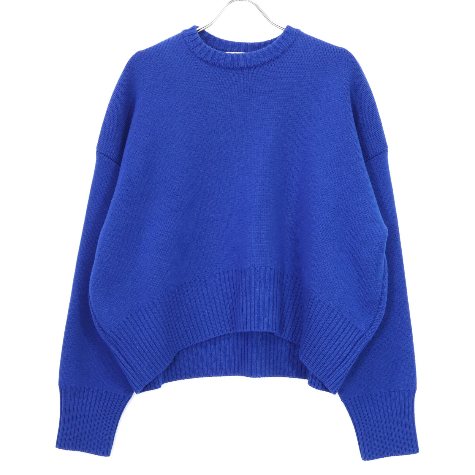 SHE Tokyo シートーキョー S-KN-07 c Alma ﾌﾞﾙｰ ｳｰﾙ ﾛﾝｸﾞｽﾘｰﾌﾞﾆｯﾄﾌﾟﾙｵｰﾊﾞｰ F