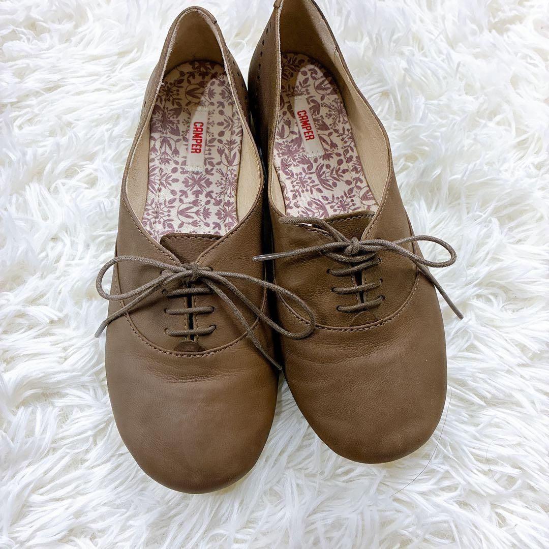 カンペール ペウカミ 37 本革 フラットシューズ スリッポン レザー