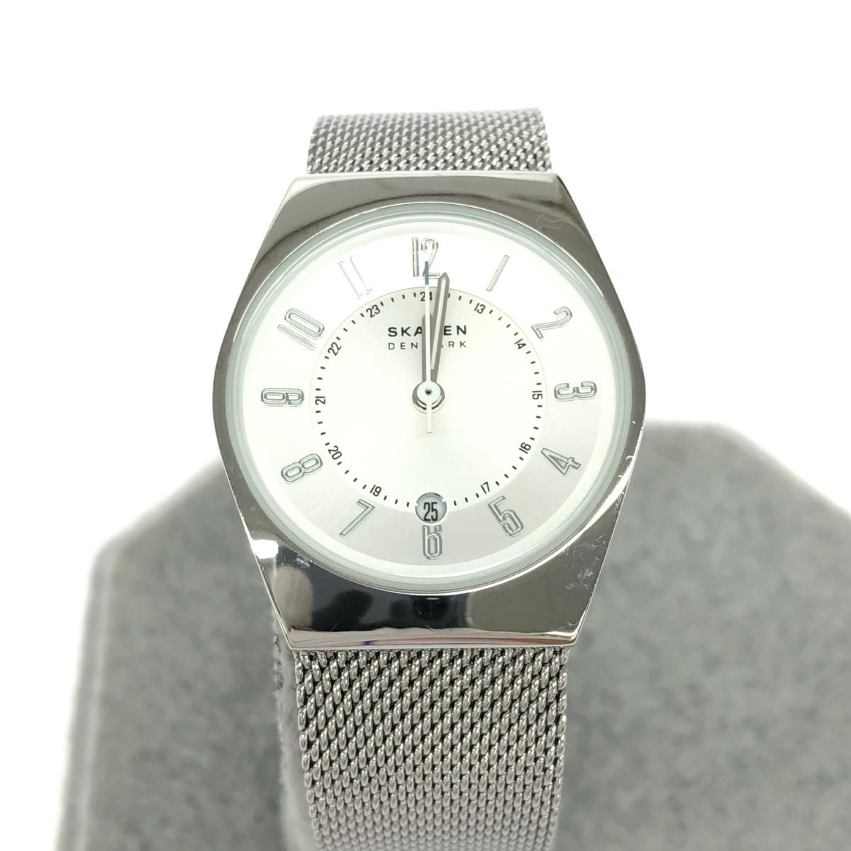 良好 Skagen スカーゲン グレーネン 腕時計 SKW3038 シルバー