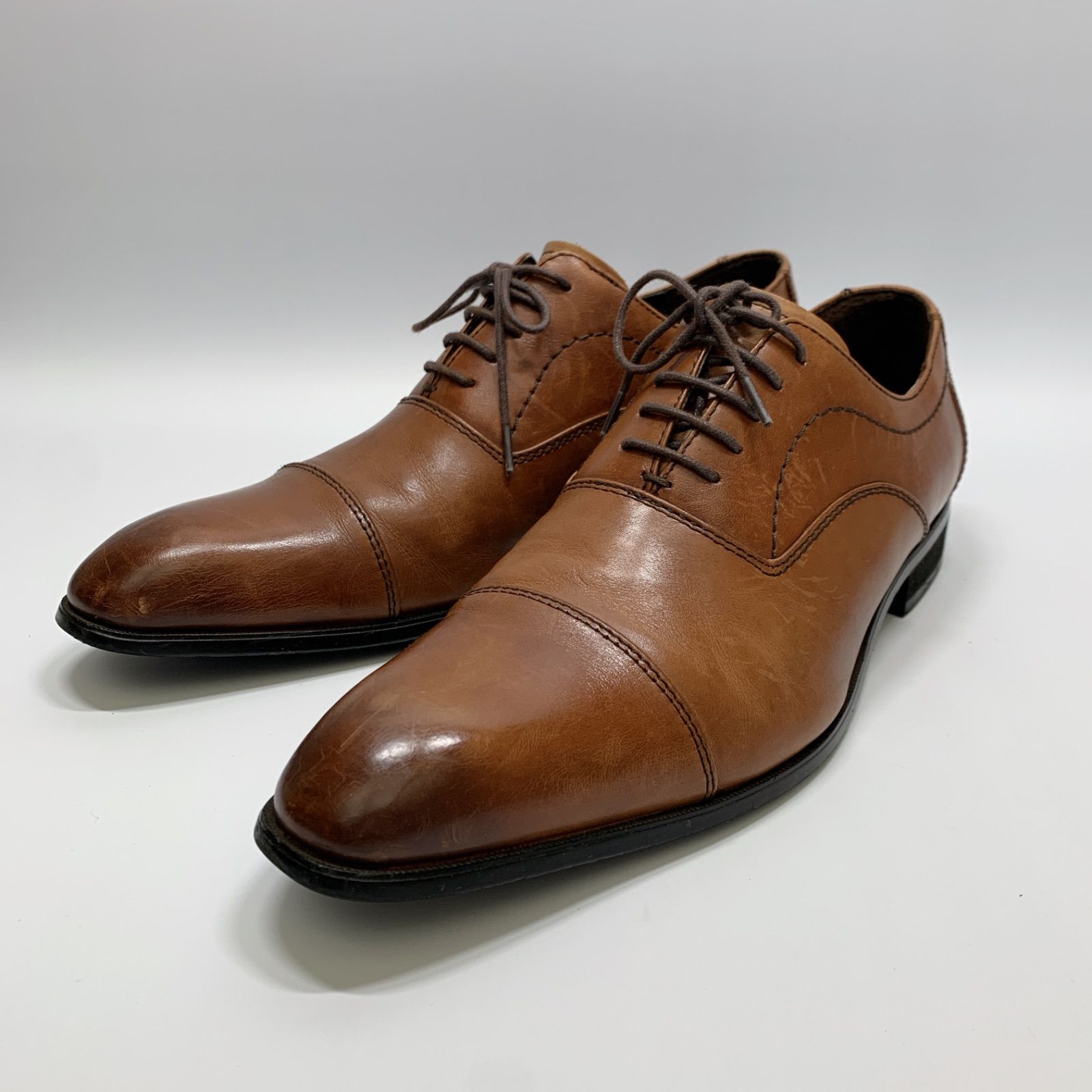 美品〇 マドラス madras calzatura via cammino ストレートチップ 