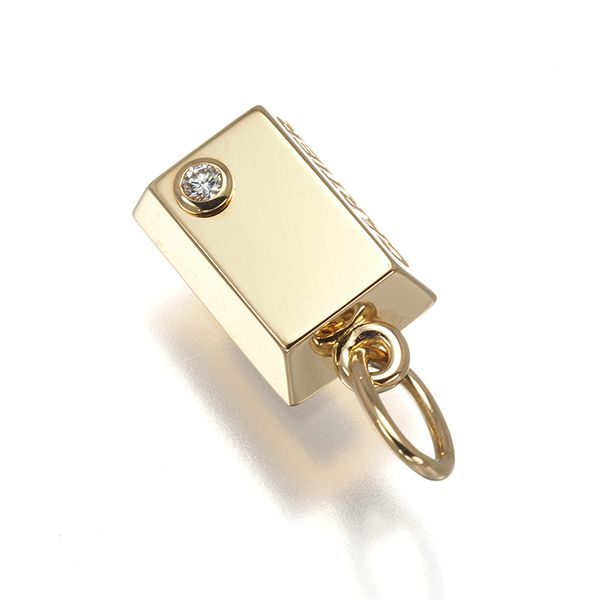 カルティエ ペンダントトップ ダイヤ ダイヤモンド インゴット 1|8oz K18YG 177684