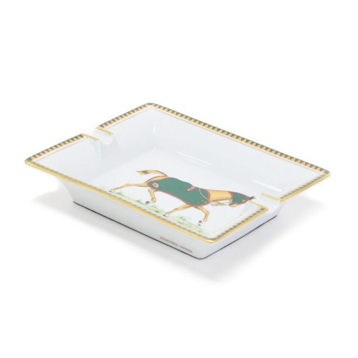 HERMES 馬柄 灰皿 HERMES - 【HERMES】エルメス アッシュトレイ 灰皿 馬柄 陶器