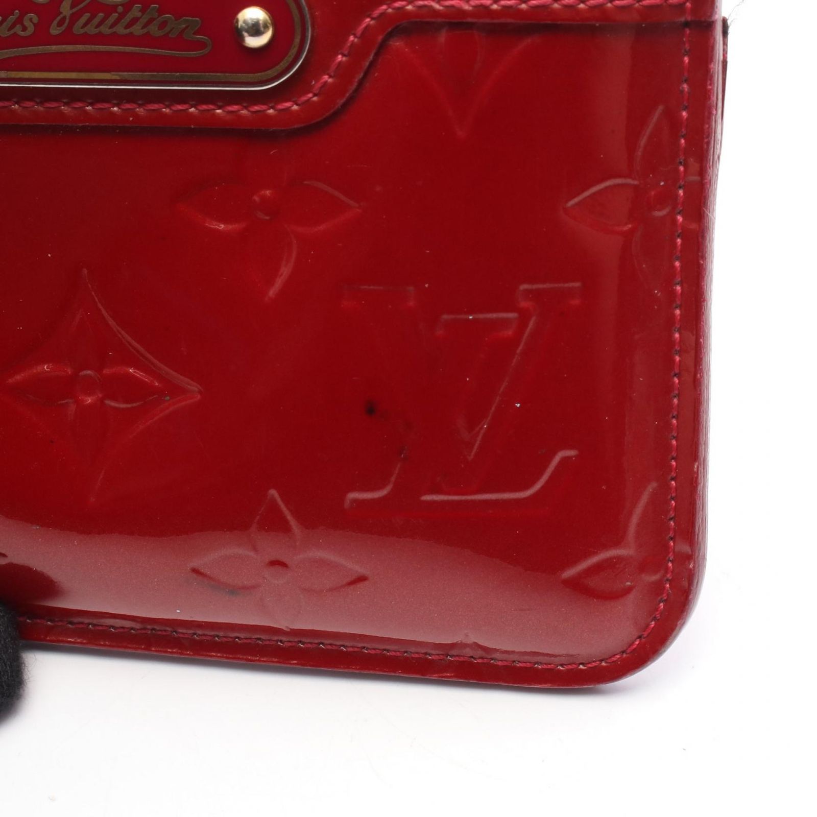 LOUIS VUITTON ポシェットクレNM ポムダムール 6423 Louis Vuitton Pochette Clés NM Vernis Leather Coin Purse in