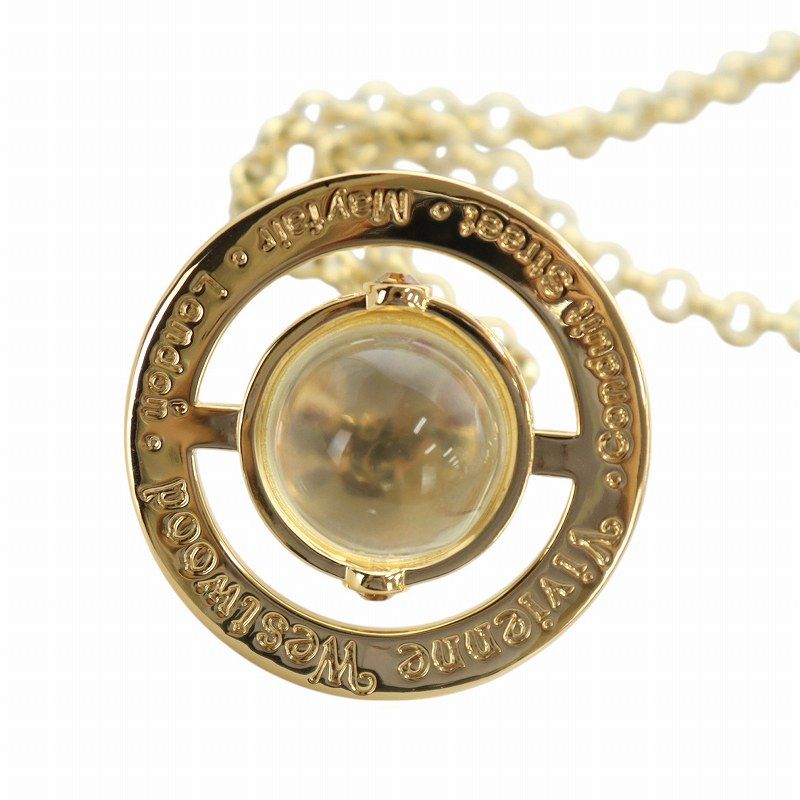 美品☆ヴィヴィアンウエストウッド　ネックレス　オーブ　ロゴマーク　ラインストーン ヴィヴィアンウエストウッド Vivienne Westwood ネックレス