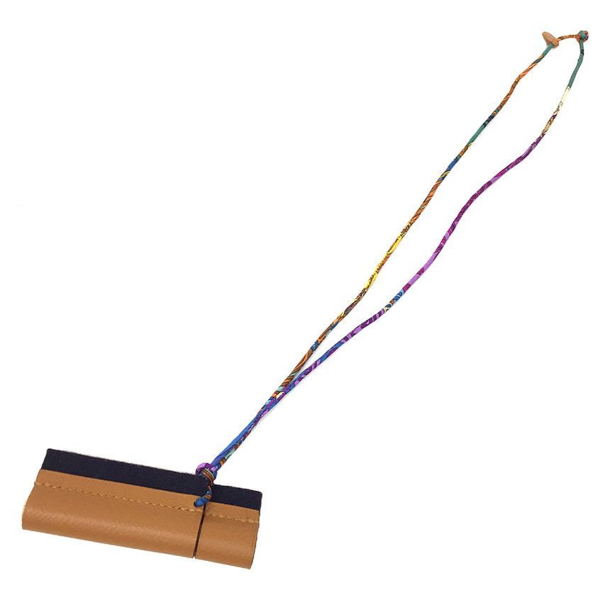 HERMES エルメス petit H プティアッシュ 印鑑ケース ストラップ付 aq11985