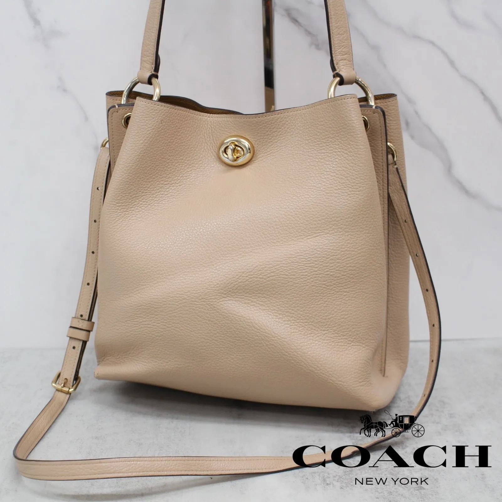 S008)【最終価格！】COACH チャーリーバケット 2wayショルダーバッグ ...