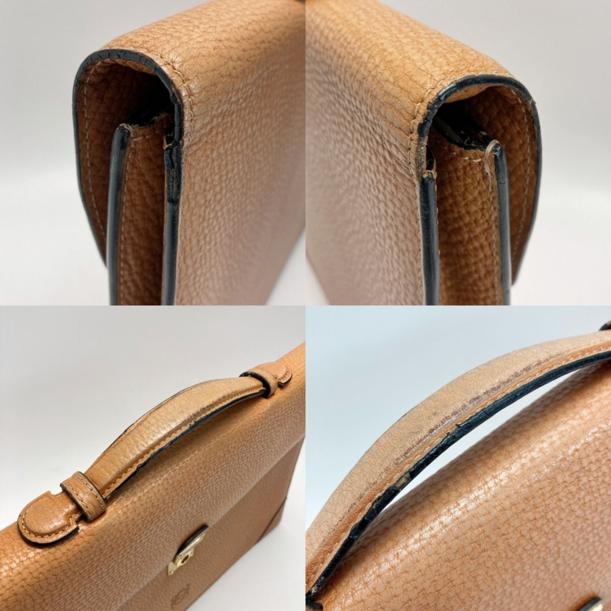 LOEWE ロエベ アナグラム ビジネスバッグ ブラウン レザー