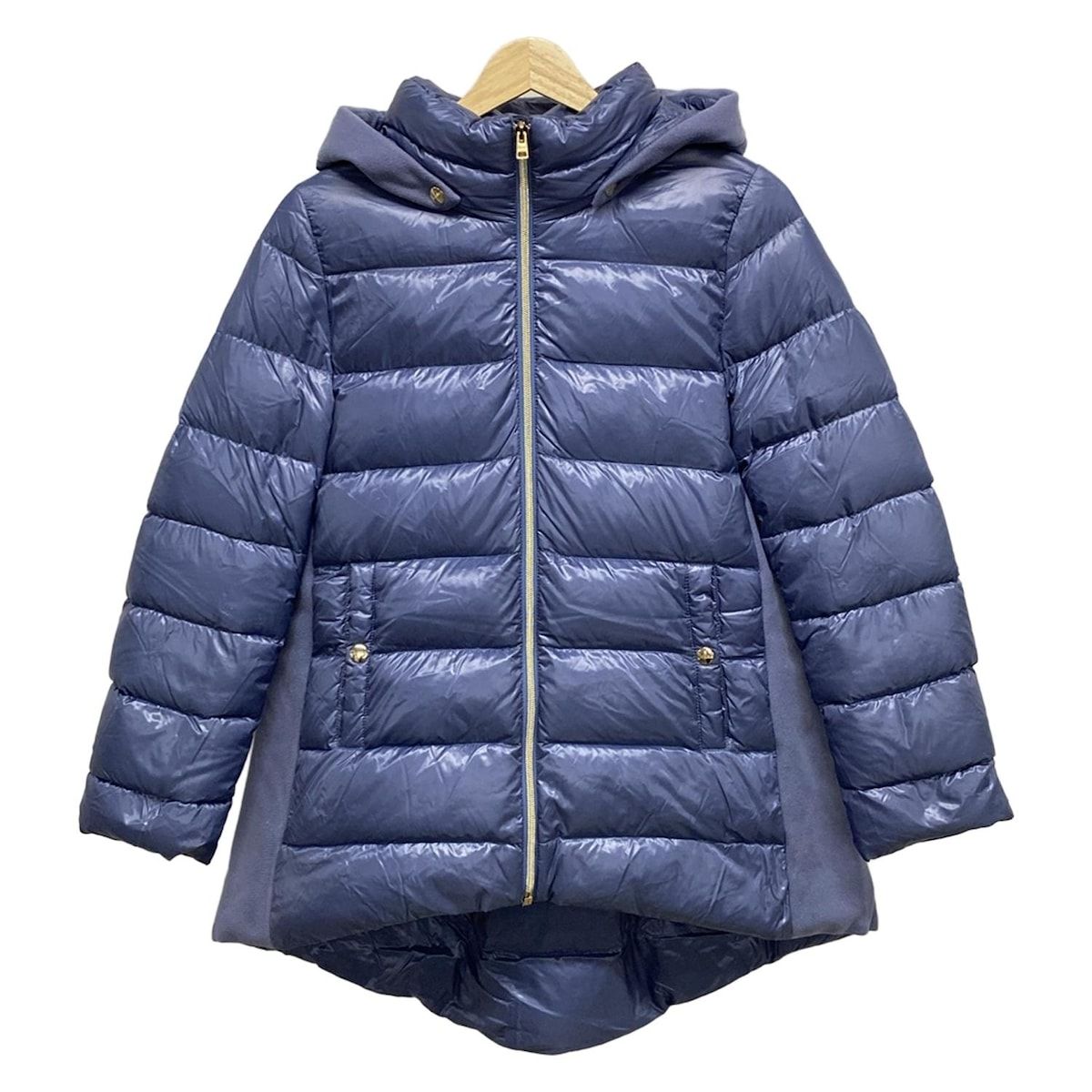 値下げ】ヘルノ 異素材切り替えコート ネイビー 12A 【公式通販】