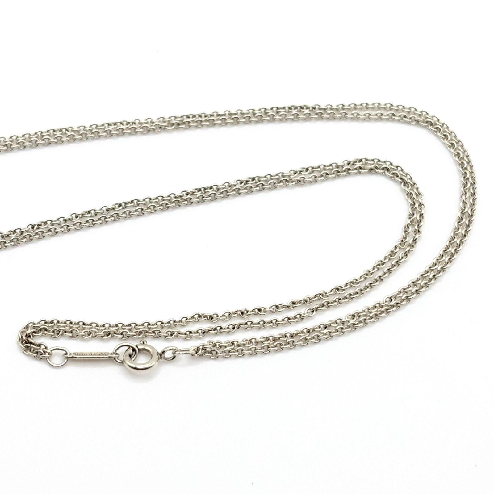 美品 ティファニー インフィニティ ダブルチェーンネックレス 925刻印 TIFFANY ティファニー インフィニティ ダブルチェーンネックレス