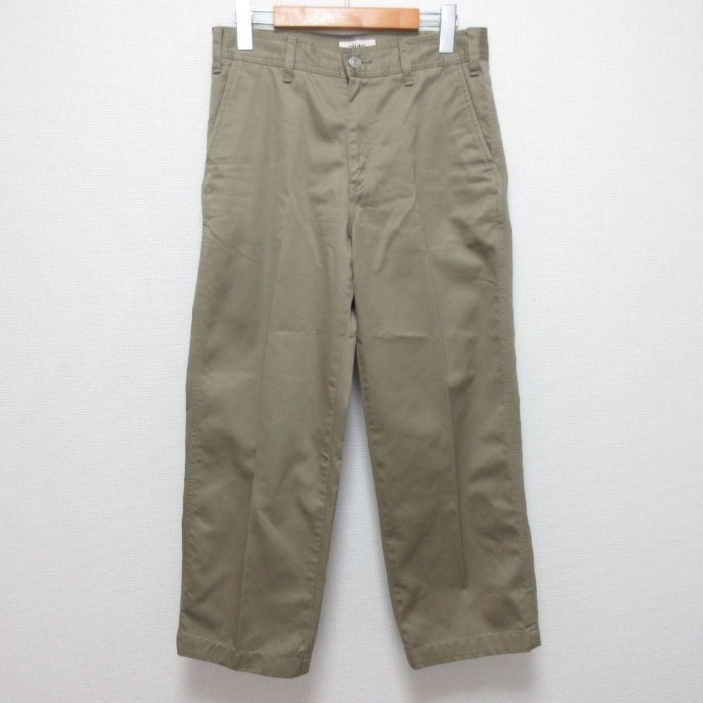 CELINE セリーヌ チノパンツ サイズ26 カーキベージュ レディース 古着