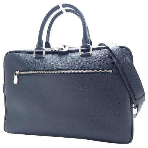 LOUIS VUITTON(ルイ・ヴィトン) タイガ PDB ポルトドキュマン ブリーフケース ビジネスバッグ 書類かばん 通勤カバン ショルダー 2WAY タイガレザー ネイビー紺 シルバー金具 メンズ 40802085759【中