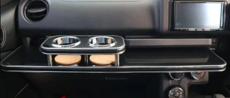 160系プロボックス 14|9～ フロントテーブル メープル 茶ｘフルメッキ MANTTHAN_COM