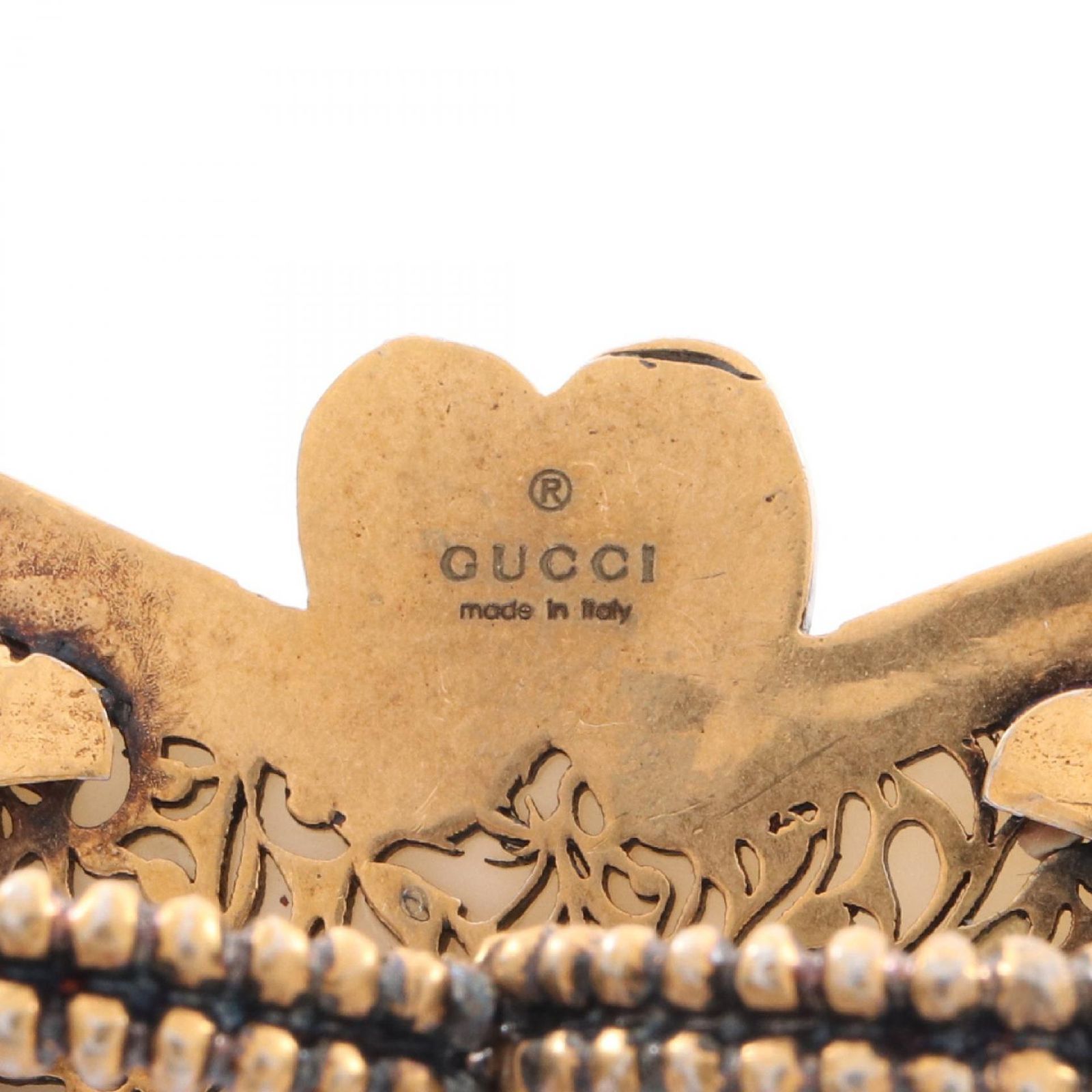 グッチ GUCCI リング・指輪 バタフライモチーフ ダブルフィンガー GP  