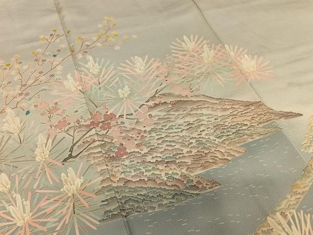 平和屋着物○本場加賀友禅作家 杉浦伸 訪問着 天の橋立 暈し染め