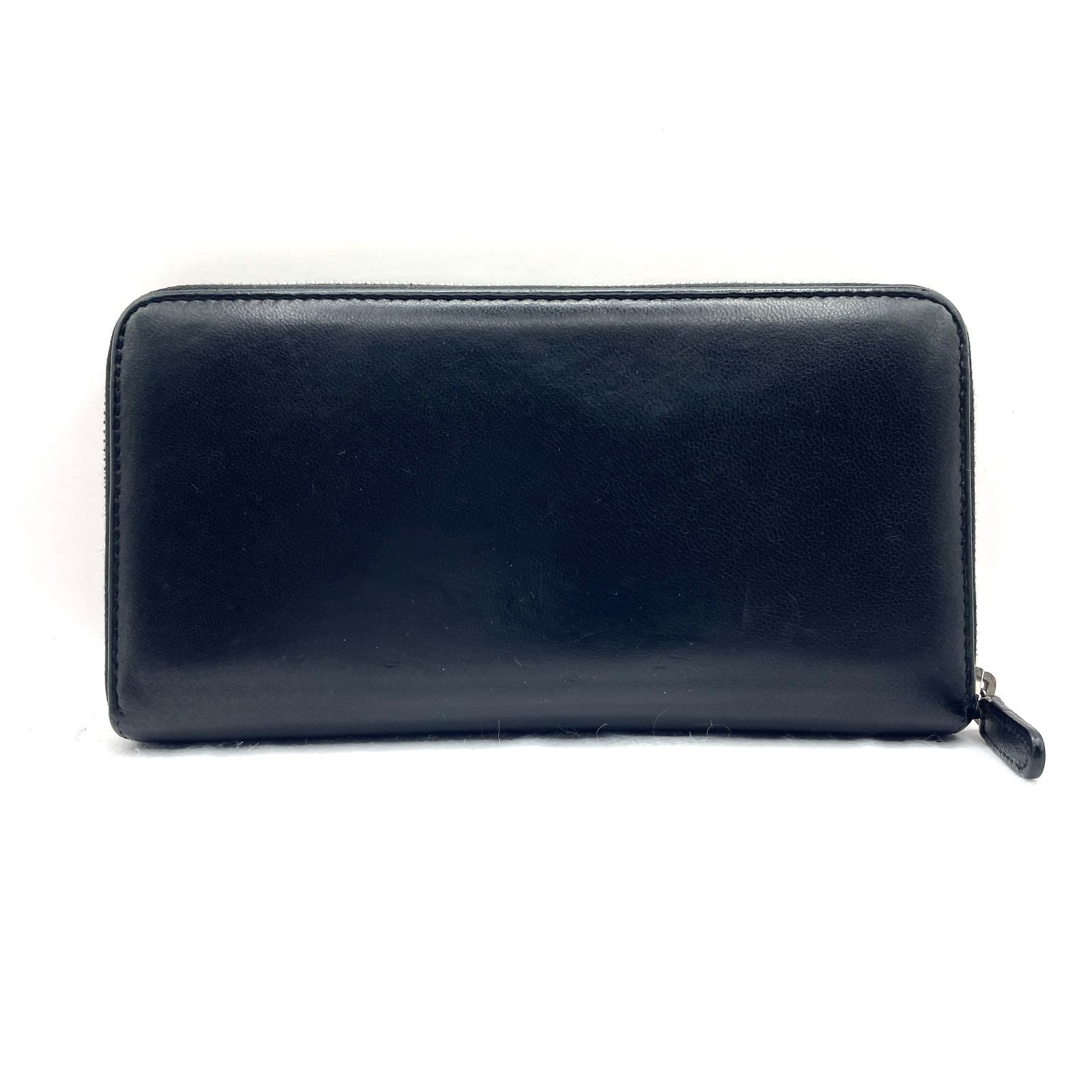 392】極美品 CHANEL/シャネル 本革レザー ラウンドジップ/ファスナー 