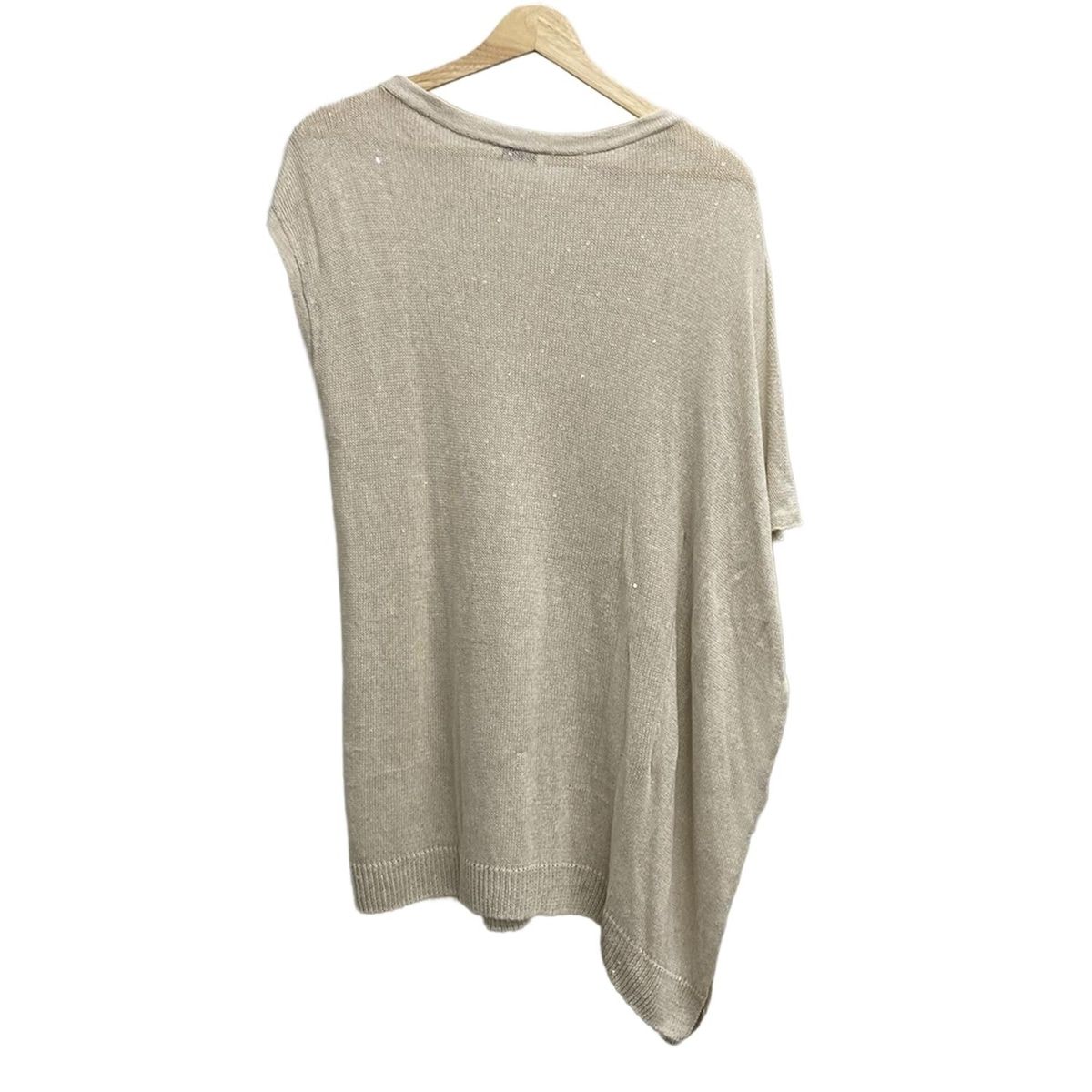 BRUNELLO CUCINELLI ブルネロクチネリ チュニック サイズJ M レディース - ライトベージュ ニット スパンコール 変形デザイン