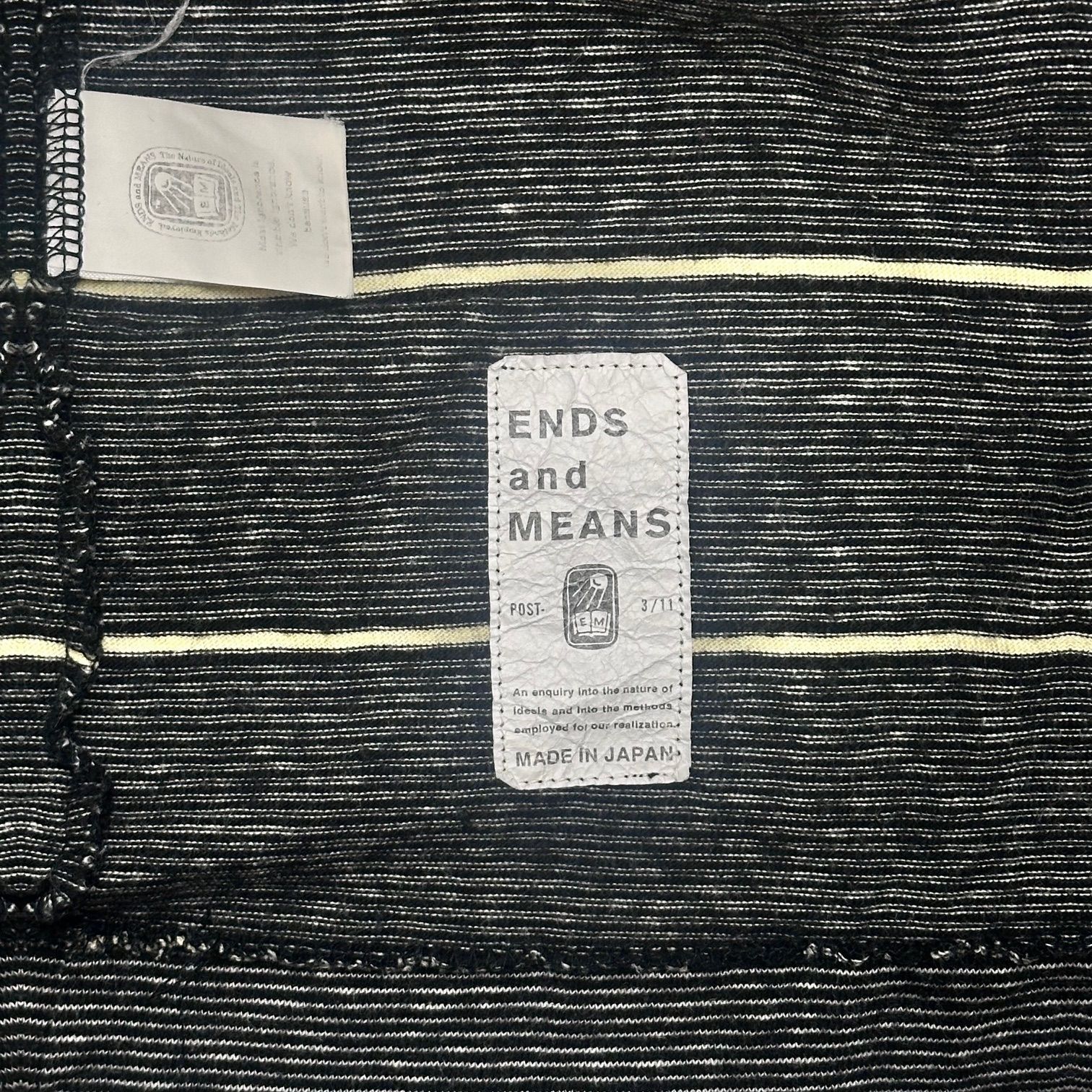 ENDS and MEANS Border Pocket Tee L/S ボーダー ポケットTシャツ 