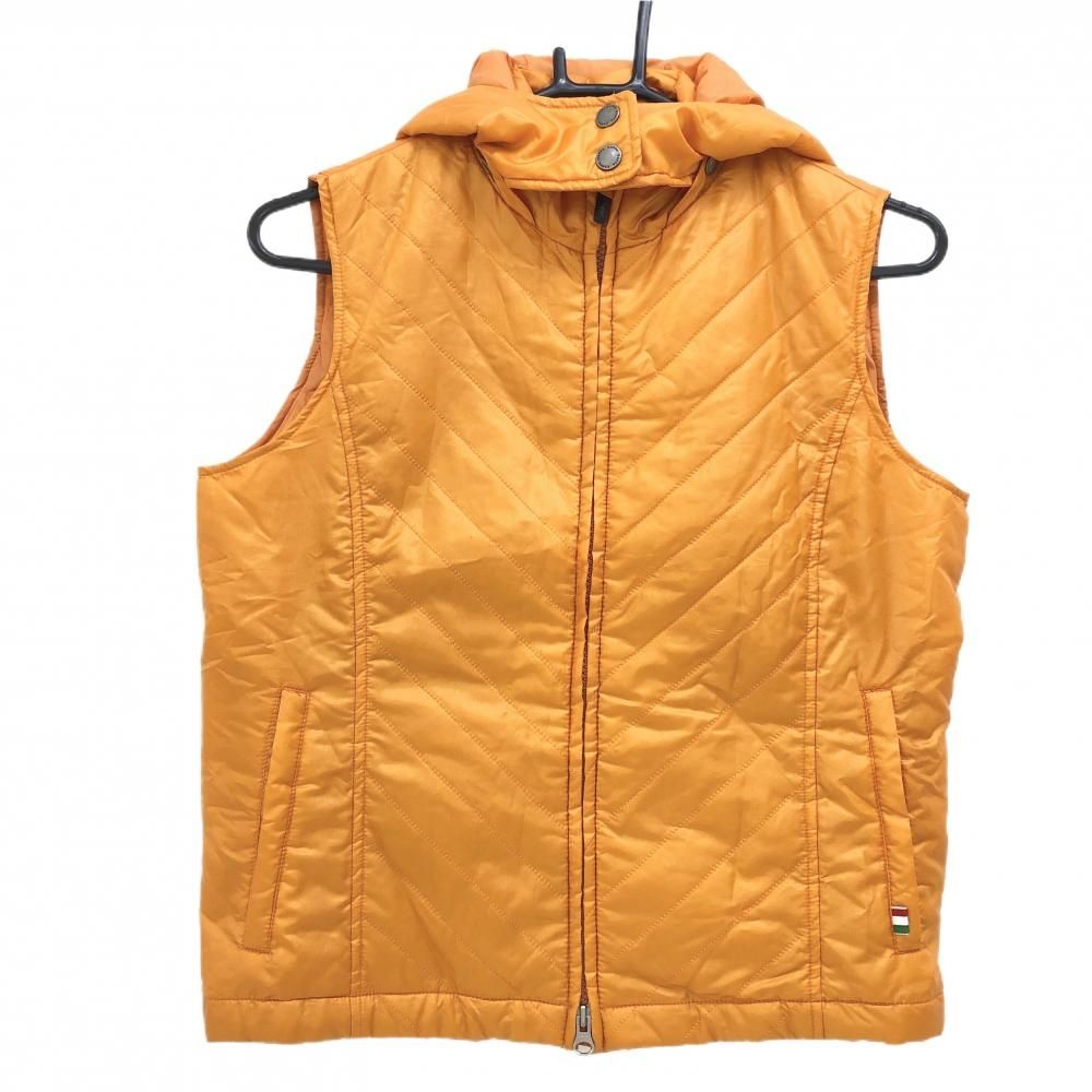 SALE価格【超美品】カッパ 中綿ベスト オレンジ フード着脱可  レディース M ゴルフウェア Kappa