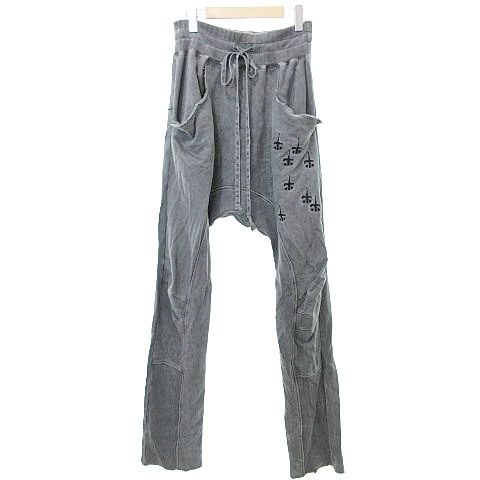 カタリスト CVTVLIST CTLS USUAL PANTS  ‘22 ユージュアルパンツ 2201110401 サルエルパンツ ボトム スウェット 刺繍 2 約M 黒 ブラック チャコール