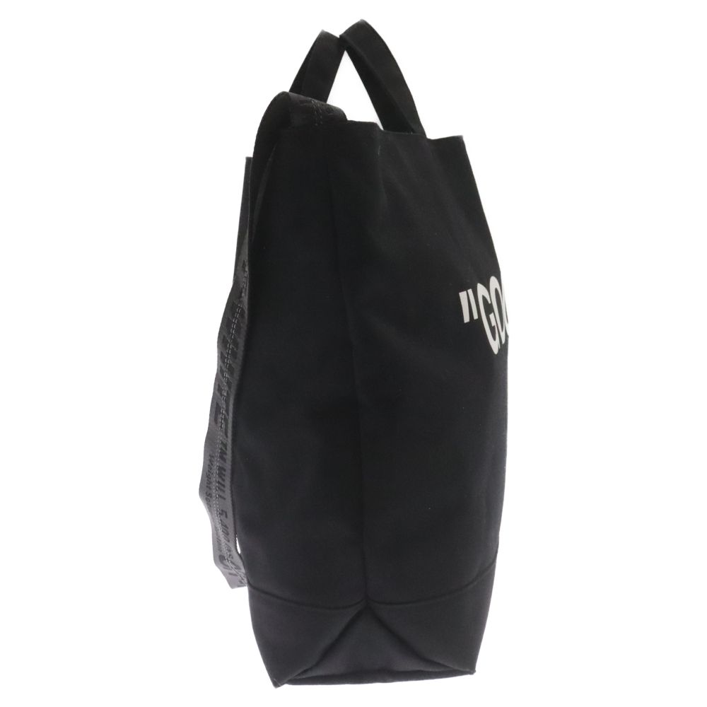 OFF-WHITE ブラック キャンバストートバッグ OFF-WHITE×BLACK