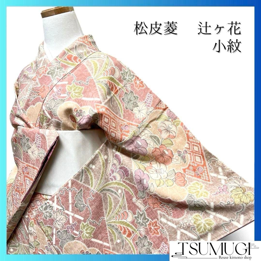小紋 松皮菱 葡萄 辻ヶ花 楓 着物 062a p - メルカリ