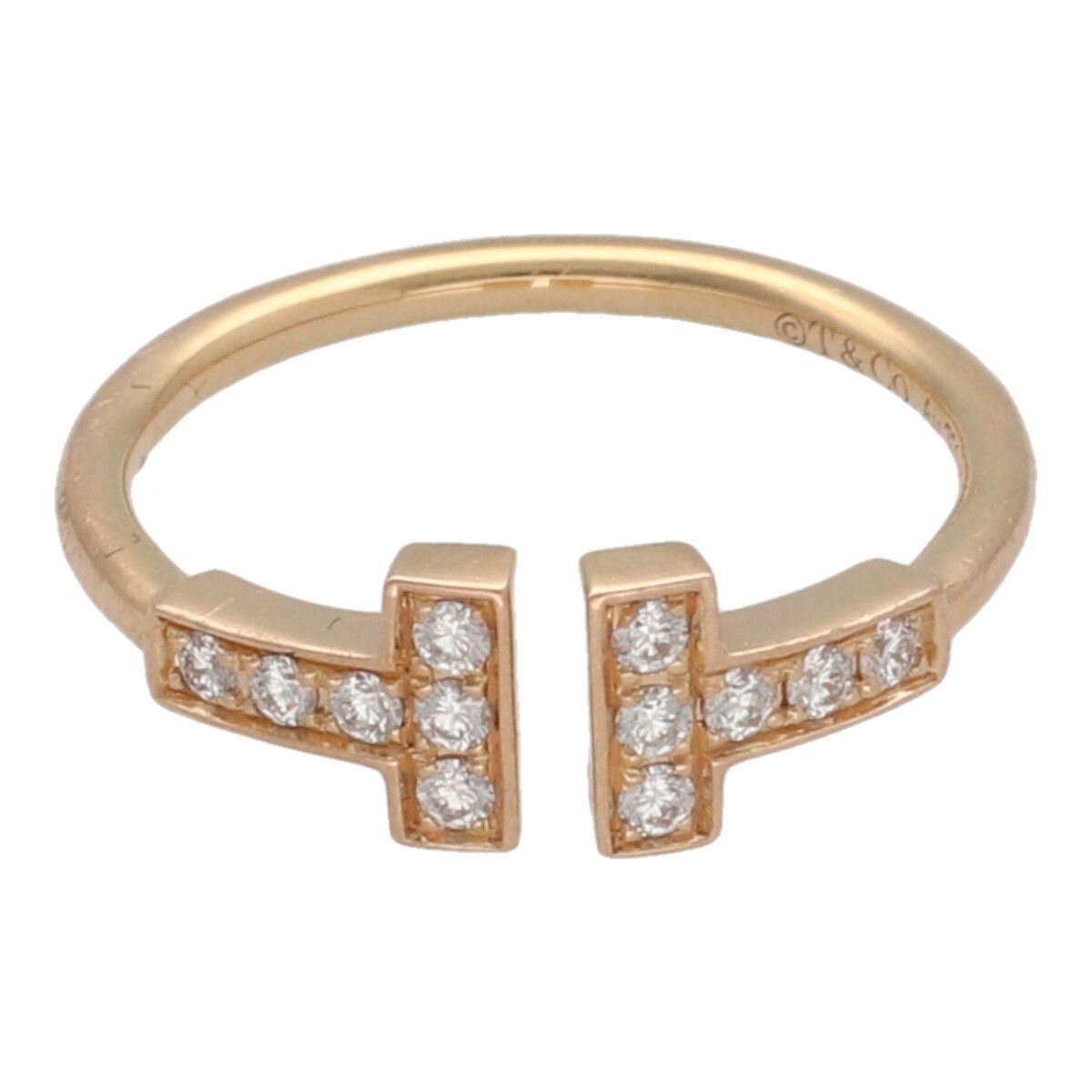 ティファニー T ダイヤモンド ワイヤー リング ローズゴールド pg 9号 ティファニー T ダイヤモンド ワイヤー リング ローズゴールド pg 9号