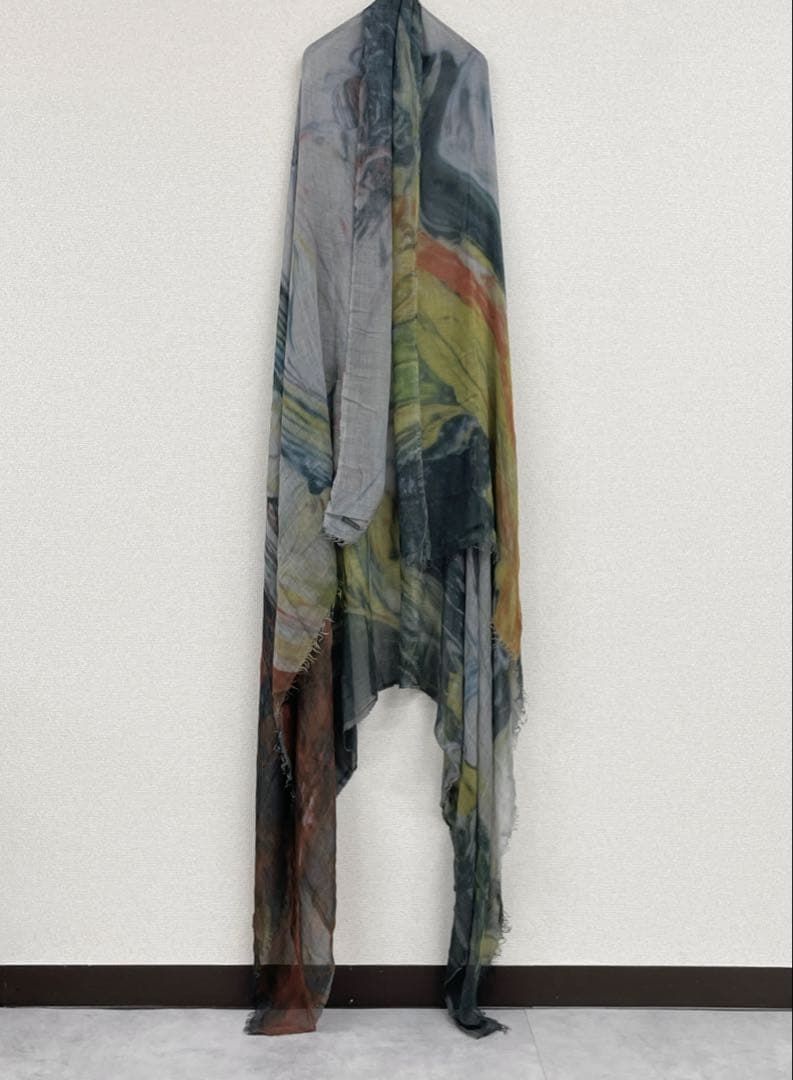【美品】  FALIERO SARTI / ファリエロサルティ | カシミヤ混 大判 フリンジストール | ブラウン系 ファリエロ サルティのカシミヤストール – Cornetto Rosso